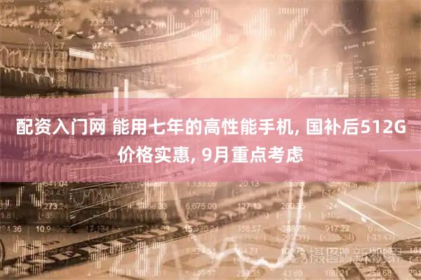 配资入门网 能用七年的高性能手机, 国补后512G价格实惠, 9月重点考虑